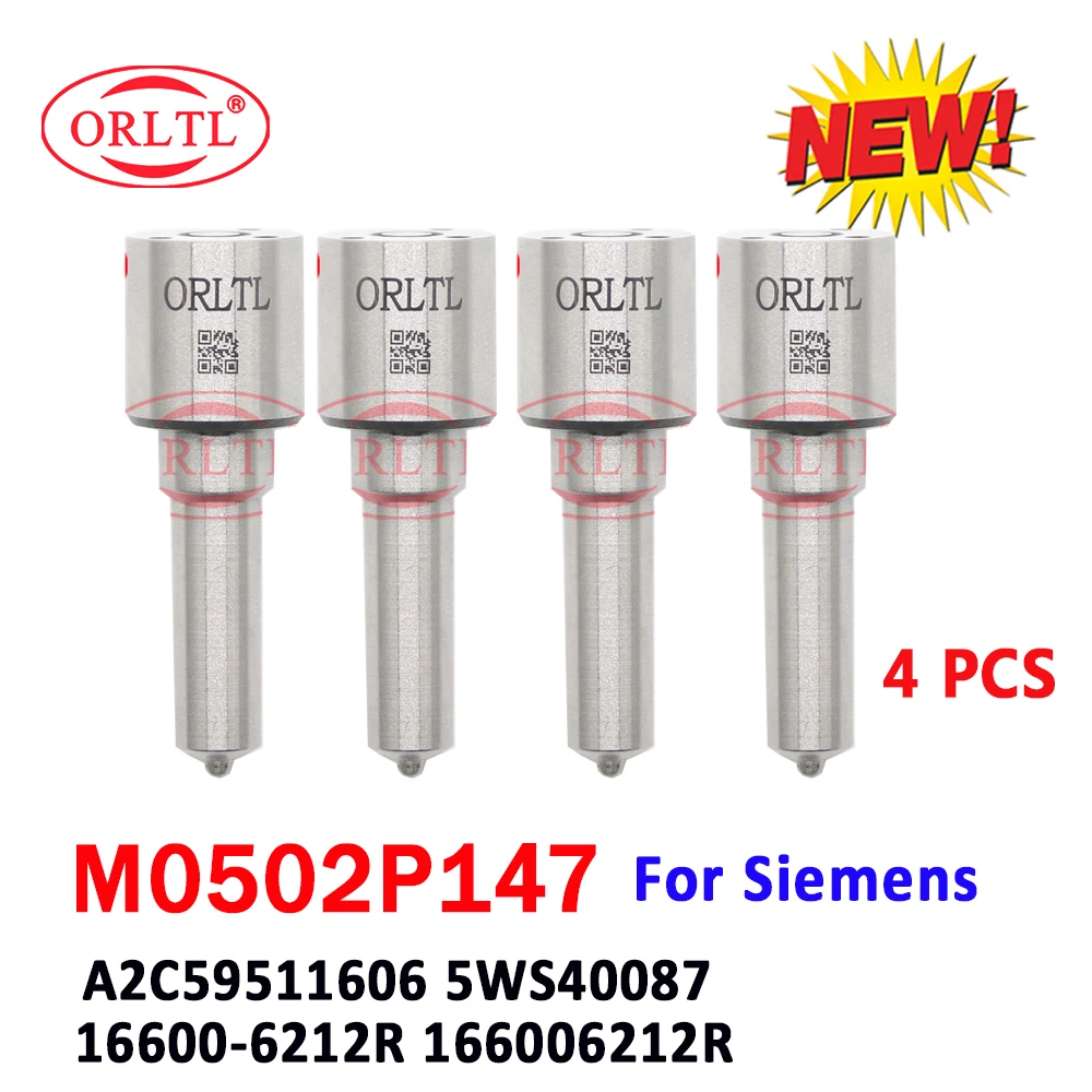 4 PCS ORLTL NEW M0502P147 Diesel Injector Nozzle A2C59511606 5WS40087 16600-6212R 166006212R For Siemens Piezo Renault