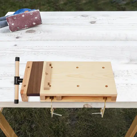 Portable Adjustable Workbench, Woodworking Workbench with Base and C-Clamp, 360° Rotating Handle, for Woodworking, Carpentry, DIY Projects