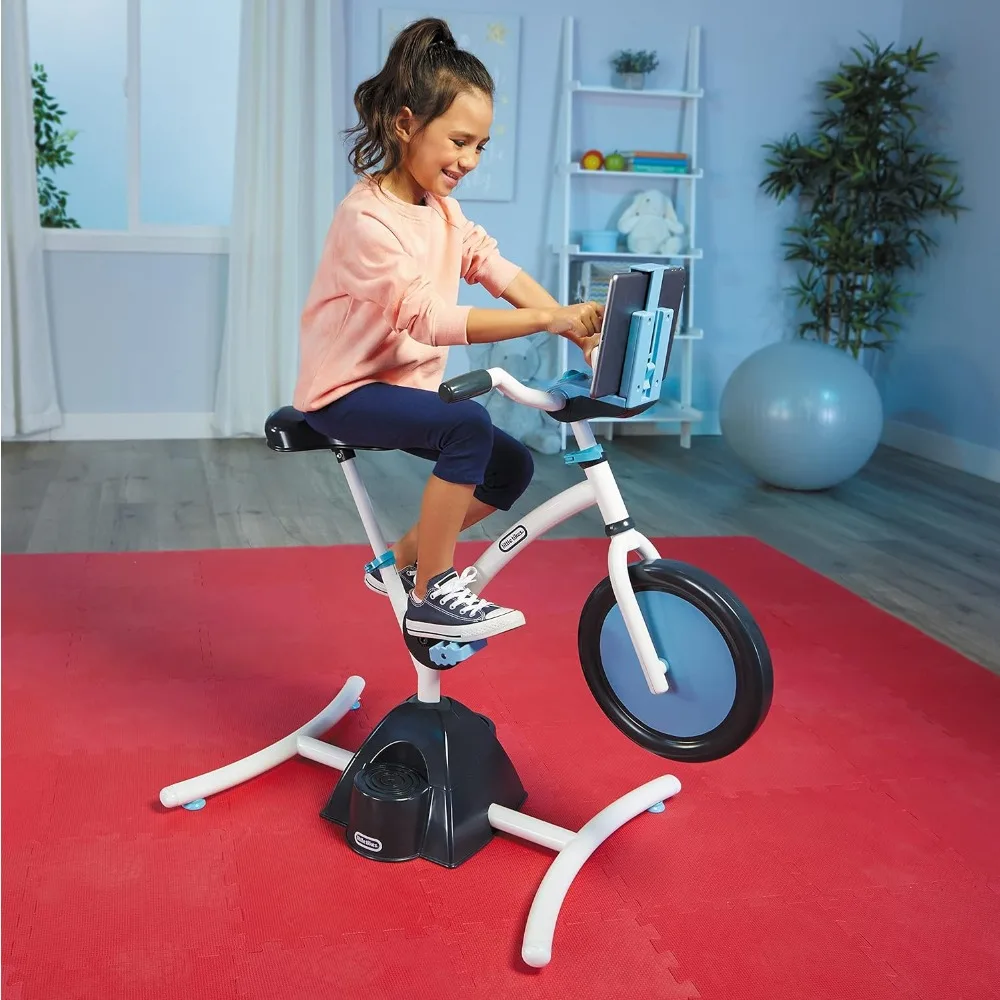 Pelican Explore & Fit Cycle Adjustable Play Fitness Exercise Equipment Stationary Bike with Videos and Built-in Bluetooth