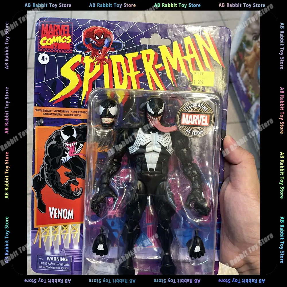 Original 1/12 Ml Venom Action Figure Hanging Card Venom Anime Figurine Manga Version Venom 85th Anniversary Statue Collect Toys