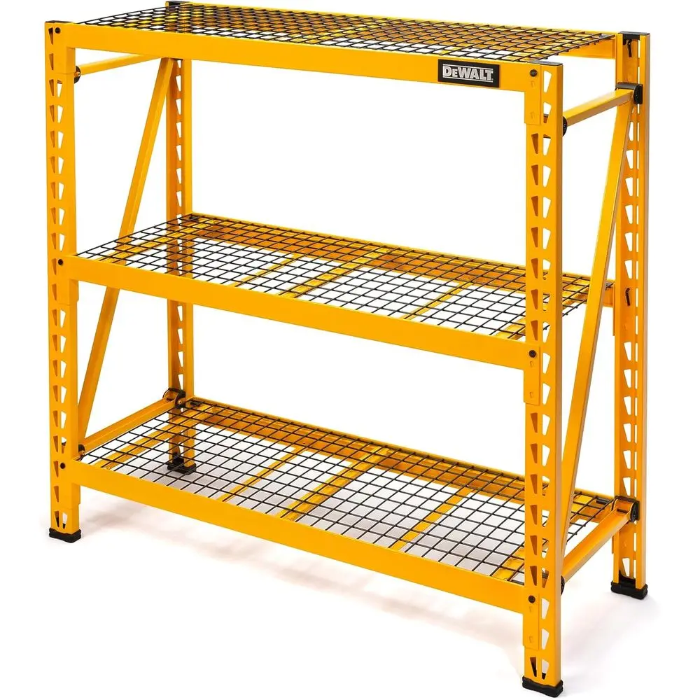 

Industrial 4-Tier Steel Wire Deck Shelving Rack for Heavy-Duty Storage