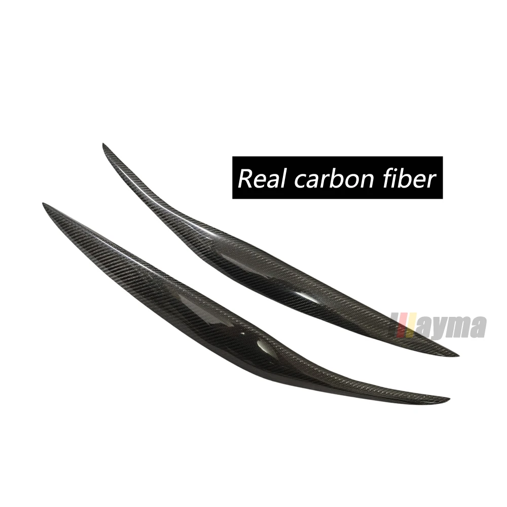 Front Headlight Cover Sticker Head Lamp Eyebrow Eyelid Covers For Ford Fiesta facelift MK7.5 2013 - 2017 carbon fiber eyebrows