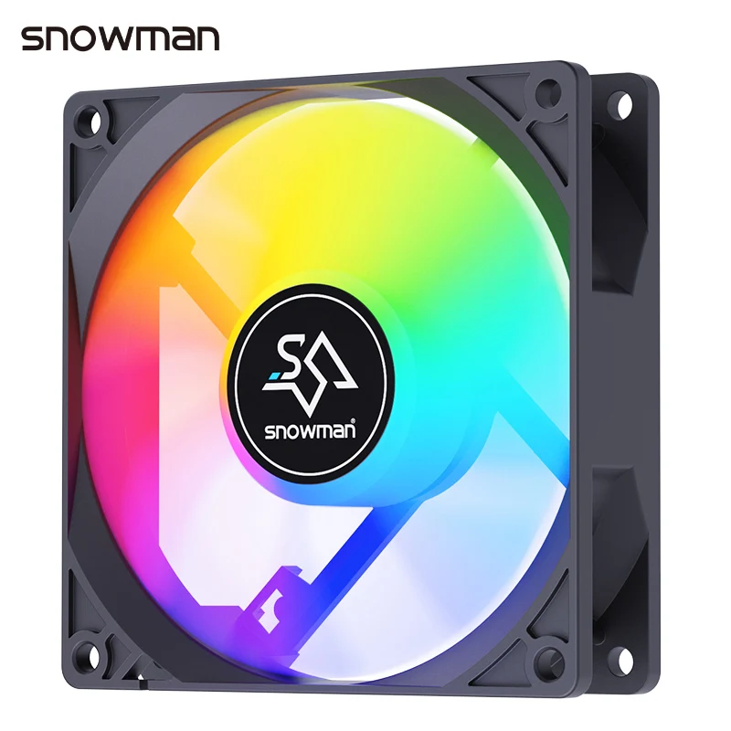 SNOWMAN 90mm 4 Pin PWM Fan 92mm Computer Case Fan Silent 9CM CPU Cooling Fan Quiet PC Cooler Fan Case Fan DC12V Adjust Fan Speed