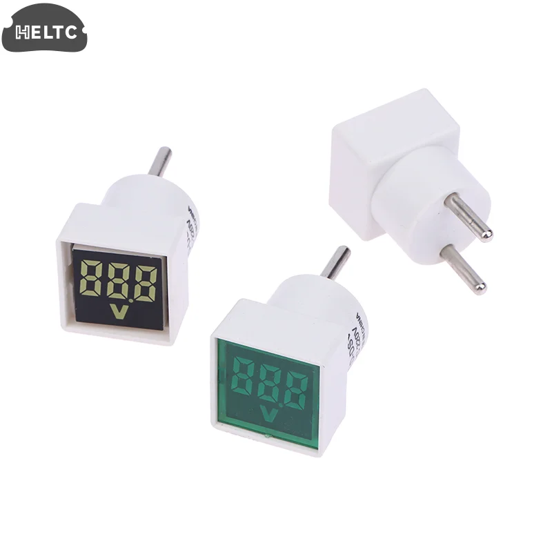 1PCS Square Digital Voltages Indicates AC220V/230V Home Circuit Tester Simple Installs Universal Home AC Voltage Meter