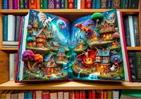 City Enchanted Storybook Jigsaw Puzzle 1000/500/300 Pieces of Adult Games Family Fun Decompression Toy Children Educational Gift