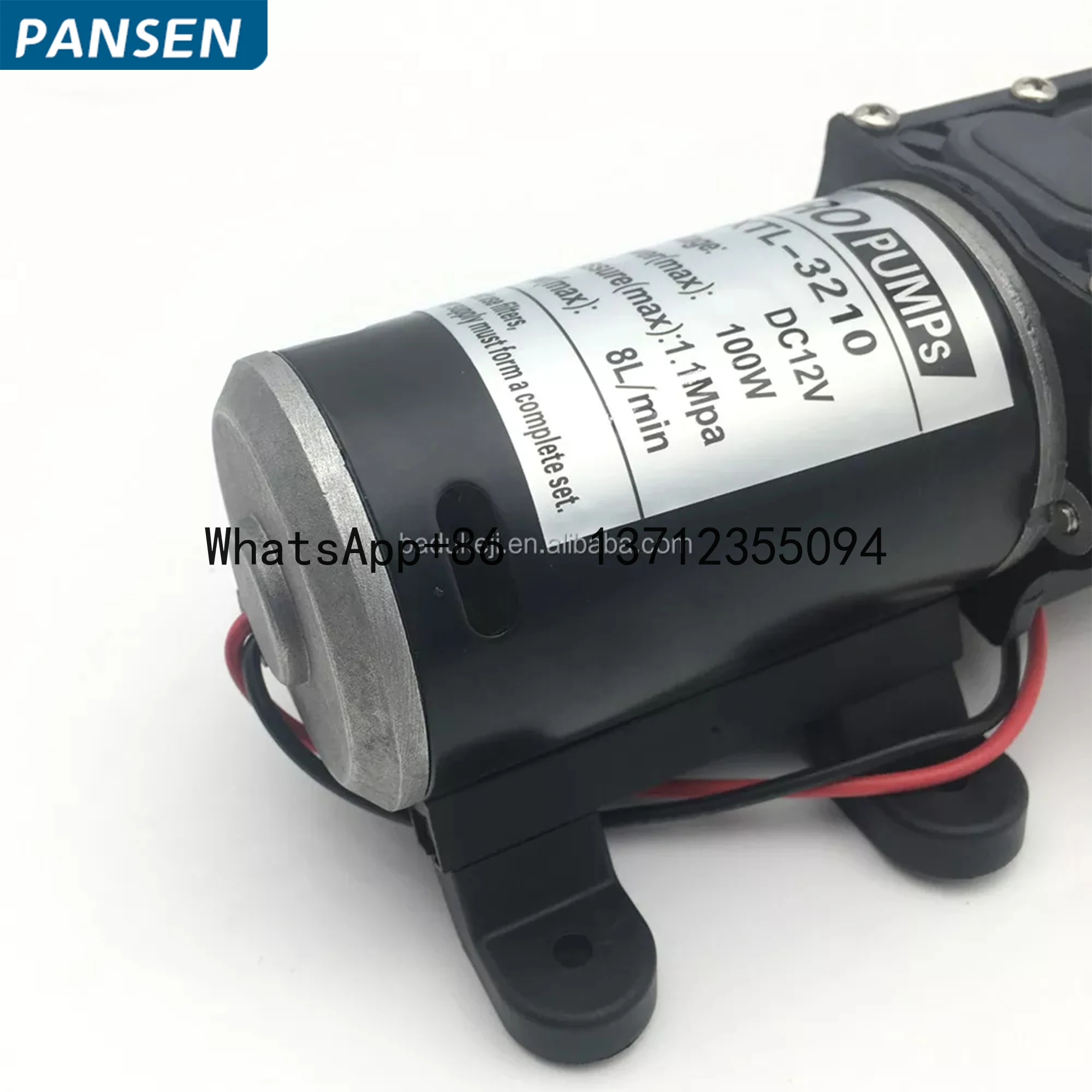 

XTL-3210 100W 12V or 24V (8L 1.1Mpa) Brushed DC Electric Diaphragm Pump Water Pump, Used for Agricultural Spray /car Wash