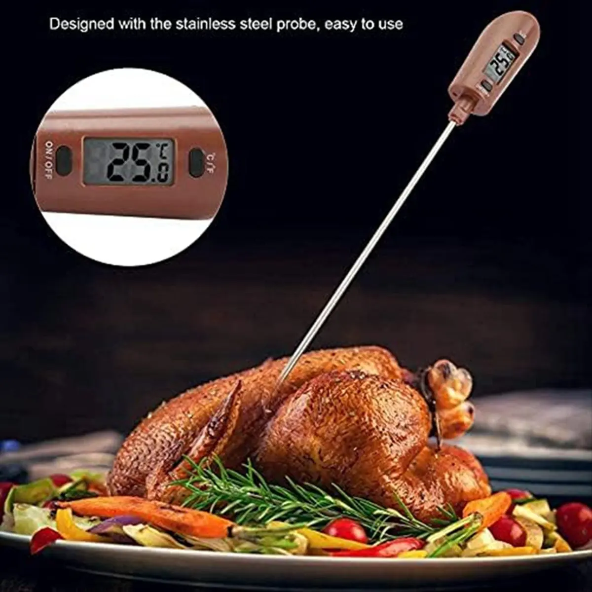 ABNQ Digital Candy Spatula Thermometer, Instant Read Meat, Candy Thermometer Reader, Stirrer in One Food Grade Silicone
