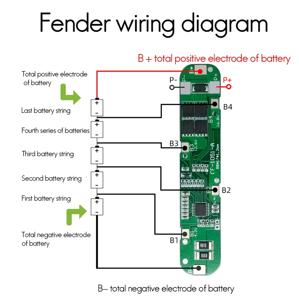 BMS 5S 18.5V 12A 18650 Li-Ion Lithium Protection Board Battery Charge Board Short Circuit Protection