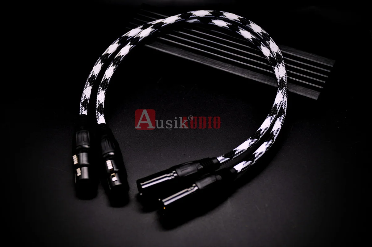1Pair HIFI XLR To XLR 3Pin ( Male to Female ) Canare Audio Cable / 0.2m 0.3m 0.5m 1m 1.5m 2m 3m 5m / AUSIK AS024