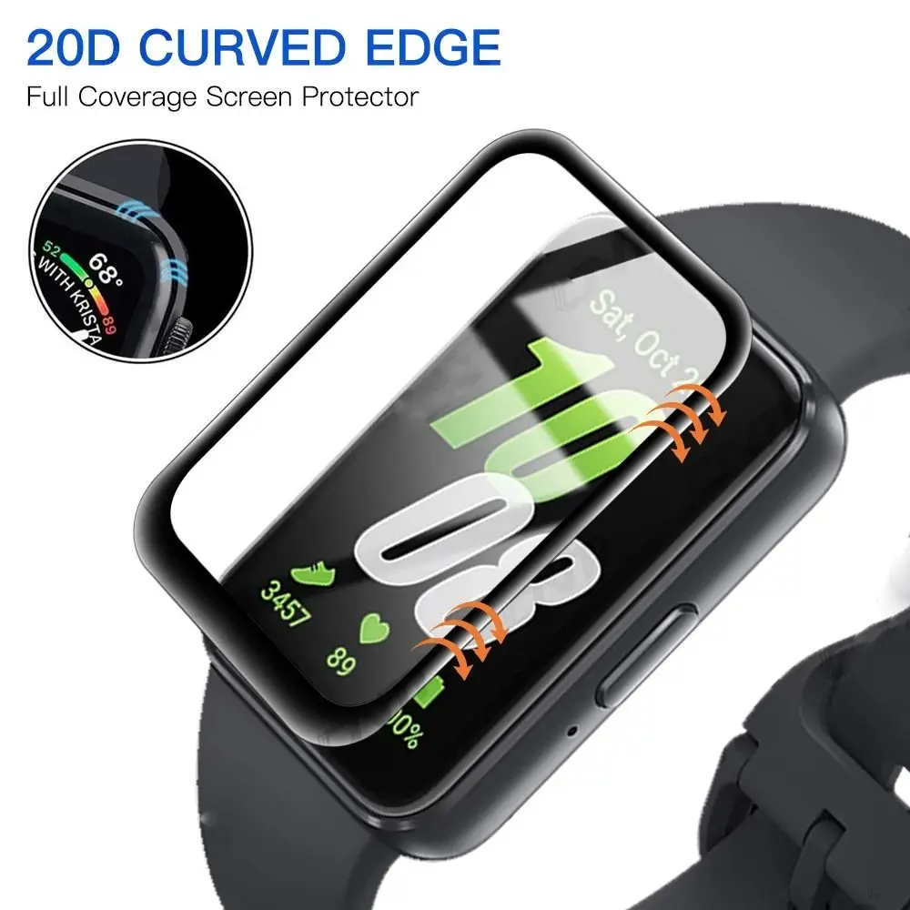 2Pcs 3D Protective Film For Samsung Galaxy Fit 3 3D Curved Edge HD Full Cover Screen Protector