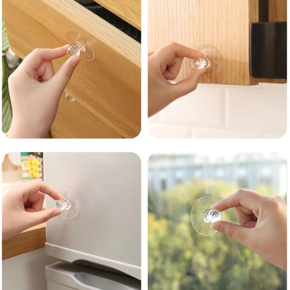 

High Quality Transparent Invisible Door Handle Plastics Self Adhesive Handle Drawer Window Handle