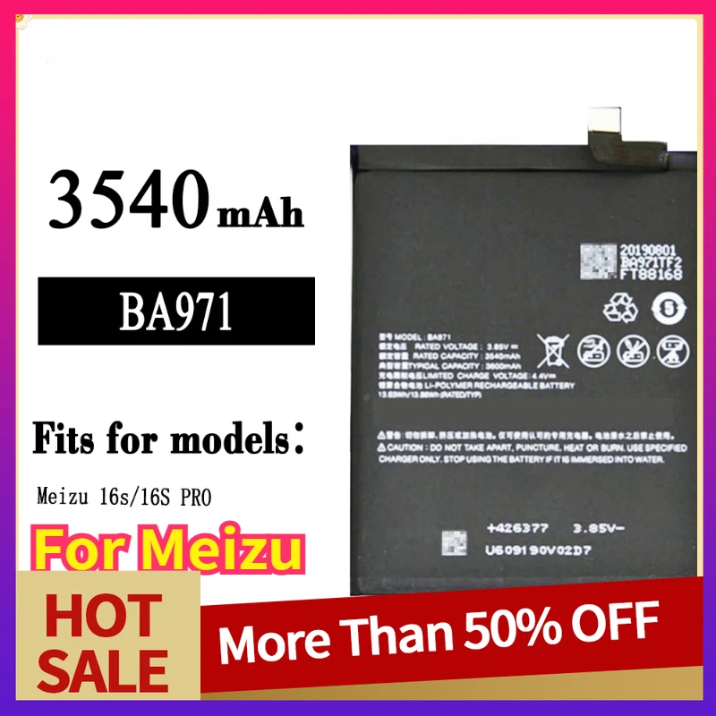 New BA971 3540mAh for Meizu 16s , 16s Pro M971Q M971C M971Y High Quality Replacement Smart Phone Battery