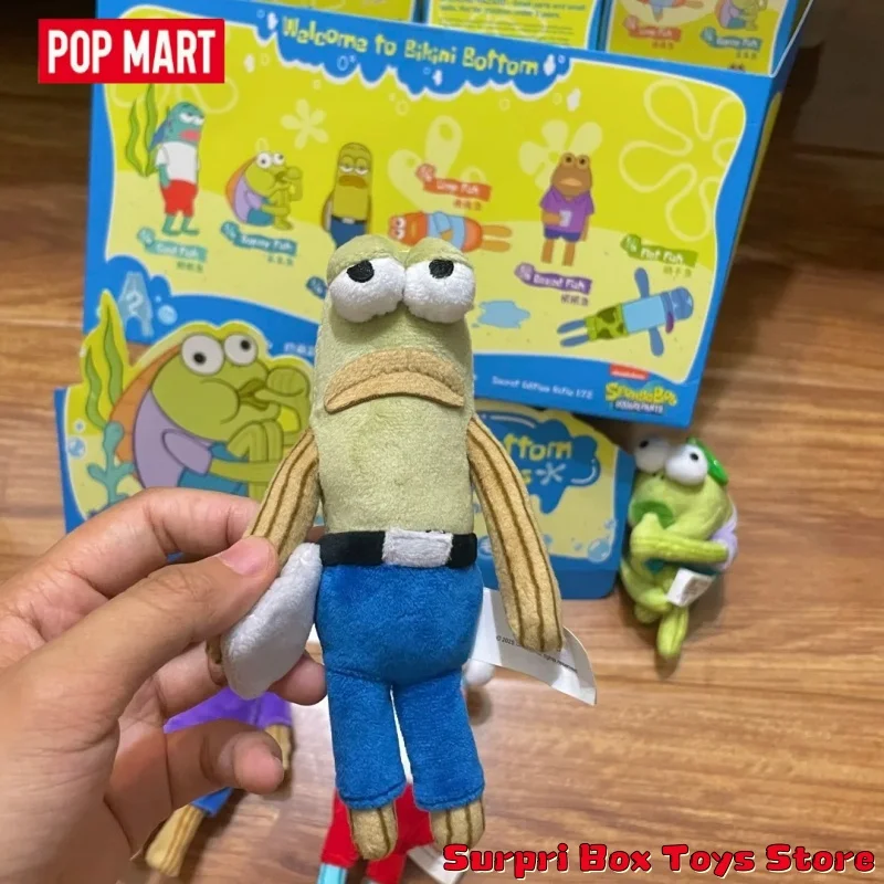 

New Popmart Gong Bikini Bottom Buddies Series Plush Pendant Blind Box Cute Cartoon Cool Fish Keychain Doll Mystery Box Toy Gift