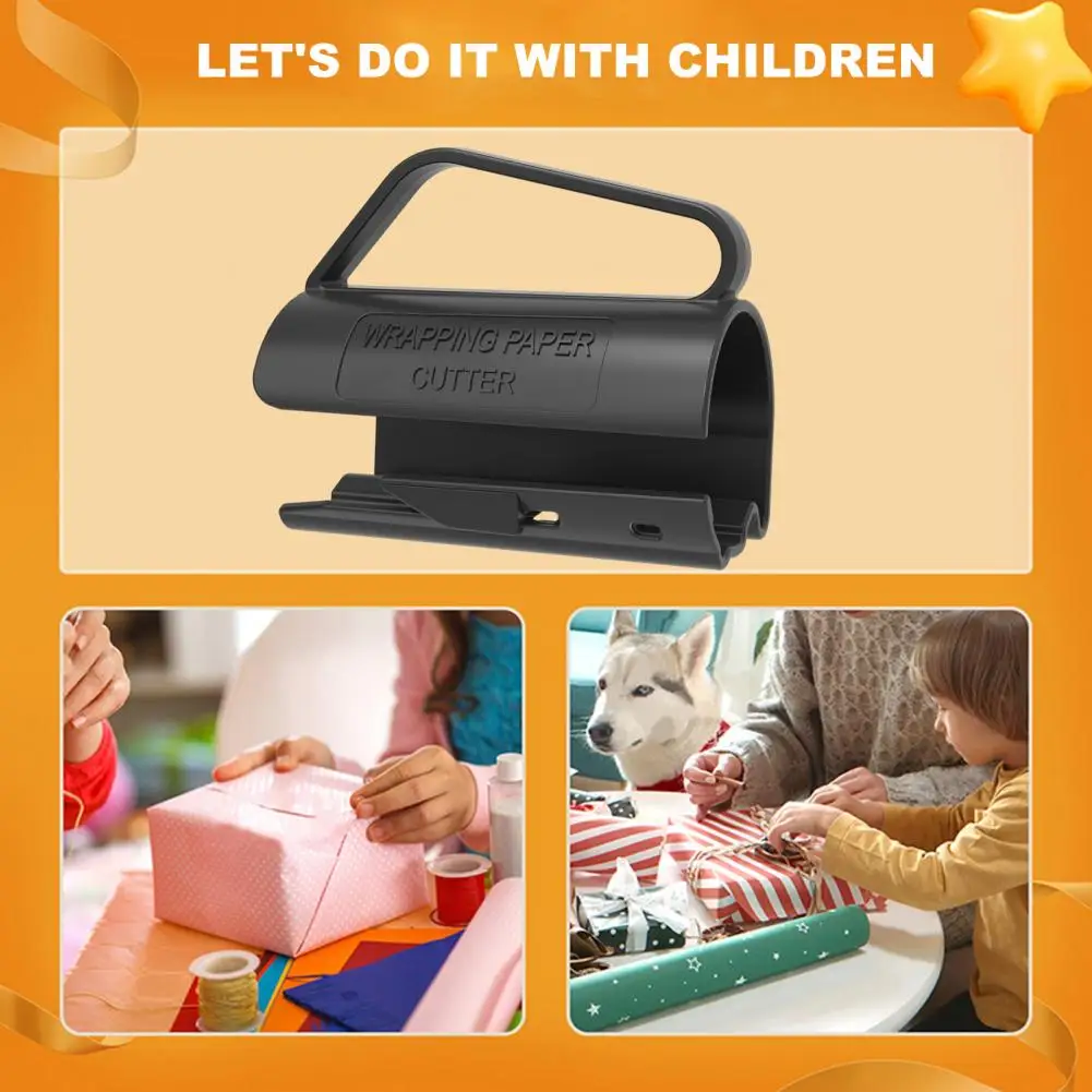 Резак для рулона оберточной бумаги, инструмент для нажима рулона подарочной оберточной бумаги с рукояткой, раздвижной держатель для оберточной бумаги, диспенсер с зажимом