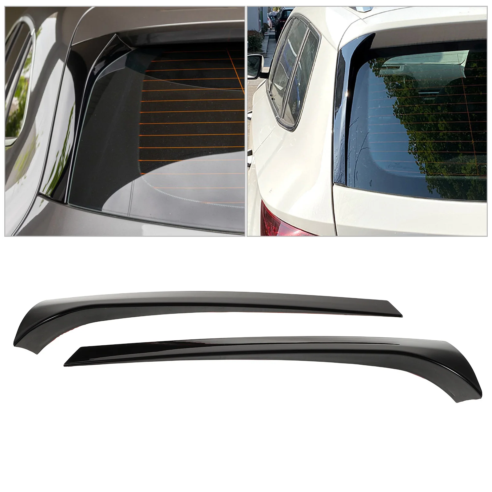 

1Pair Side Wing Spoiler Car Rear Window Side Spoiler Glossy Trim Cover for Exterior Accessories Car Rear Window Deflector