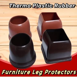 8PCS Table Feet Cups to Protect Floors Chair Leg Floor Protectors with Thick Wrap Felt Pads Silicone Furniture Leg Covers