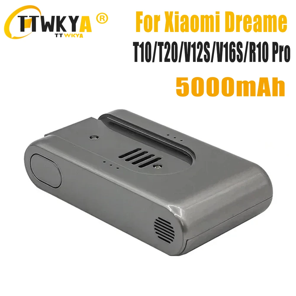 5000mAh Rechargeable Lithium-Ion Battery Pack for Xiaomi Dreame  T10 T20 V12S V16S Wireless Vacuum Cleaner Accessories