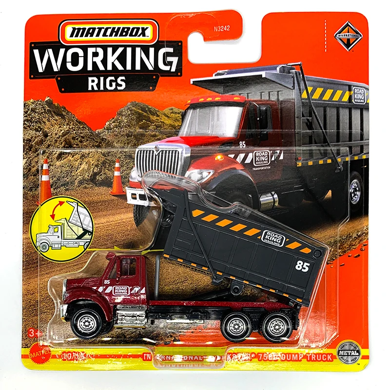 Original Matchbox Working Rigs Alloy Simulation Engineering Vehicle City Service Fleet Car Model Toys for Kids Rescue Collection