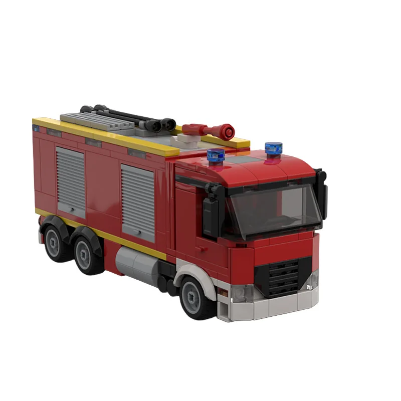 366ピース輸送タンク消防車MOCカスタマイズモジュラービルディングブロックブリック子供向け人気シンプルクリエイティブDIYホリデートイギフト