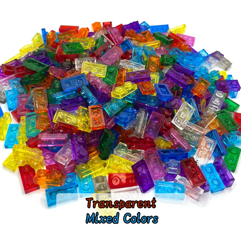 Transparente Platte 1x2 Baustein MOC-Teile Bunte Bausteine für Pixel Art Kreativ Kompatibel mit 3023 100 Stück/Lot – Detail 14