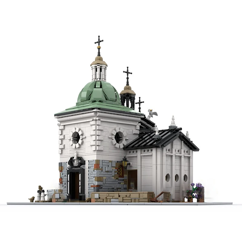 도시 건물 모델 Moc 빌딩 벽돌 고대 ChurchModel 기술 모듈 형 블록 선물 크리스마스 장난감 DIY 세트 조립