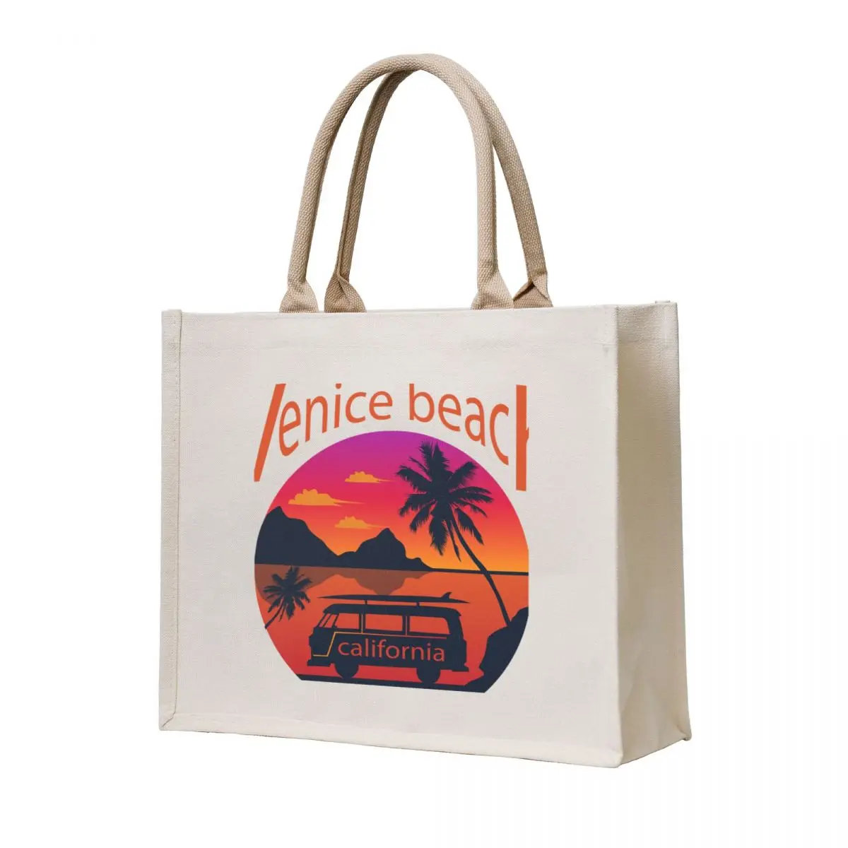 

venice beach california Tote Bag tote bag canvas custom fabric bag tote custom woman shopping