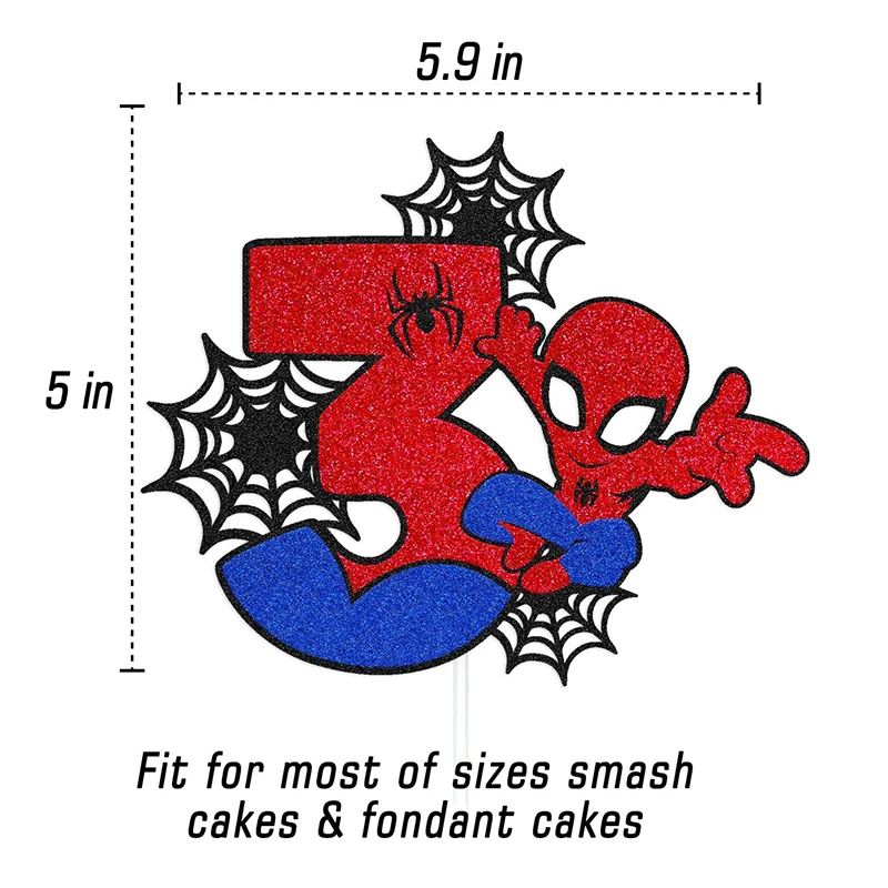 Spiderman Cake Decoration Disney Hero Theme Boy Birthday Cupcake Topper 1st Birthday Baby Shower Party Children Gifts Supplies