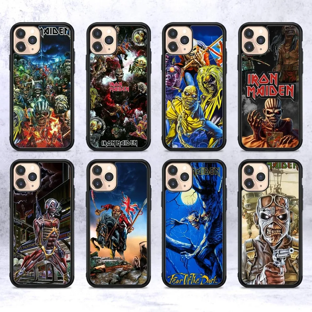 I-IronS Rock M-Maiden Band Phone Case Silicone PC+TPU For Samsung S10 20 30 22 23 24 Plus Lite Ultra Cover