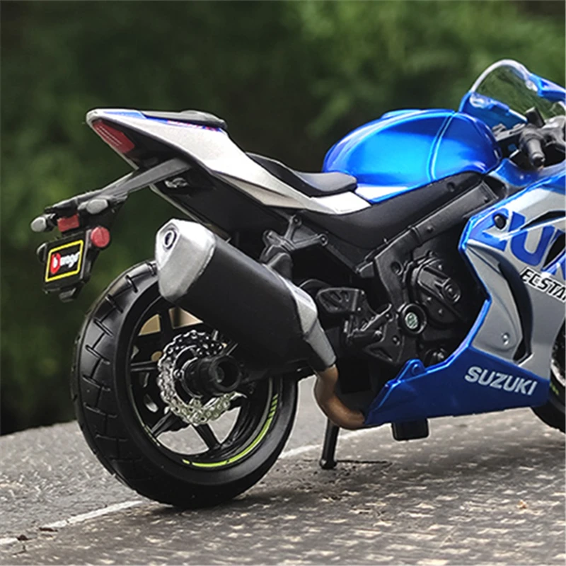 Bburago 1:18 Suzuki GSX-R1000R Alliage Moto De Course Modèle Diecasts Rue Cross-Country Modèle De Moto Jouets Pour Enfants Cadeaux