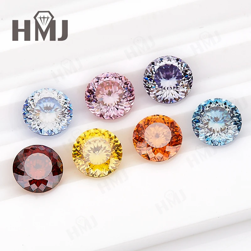 Moissanit-Diamant, mehrfarbig, rund, 100 Facetten, mit GRA-Zertifikat, DIY-Ring, Halskette, Ohrringe für die Schmuckherstellung, Großhandel – Detail 3
