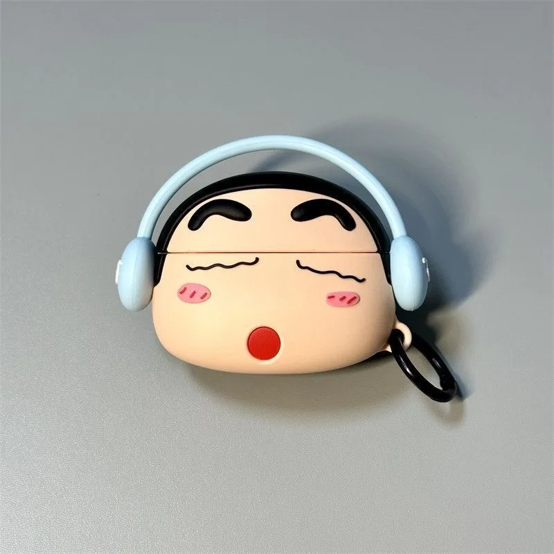 Crayon ShinChans Case for Apple AirPods 1 2 3 Airpod Pro3D Key Chain Wireless Earphone Bluetooth Headset Silicone Cover view 5