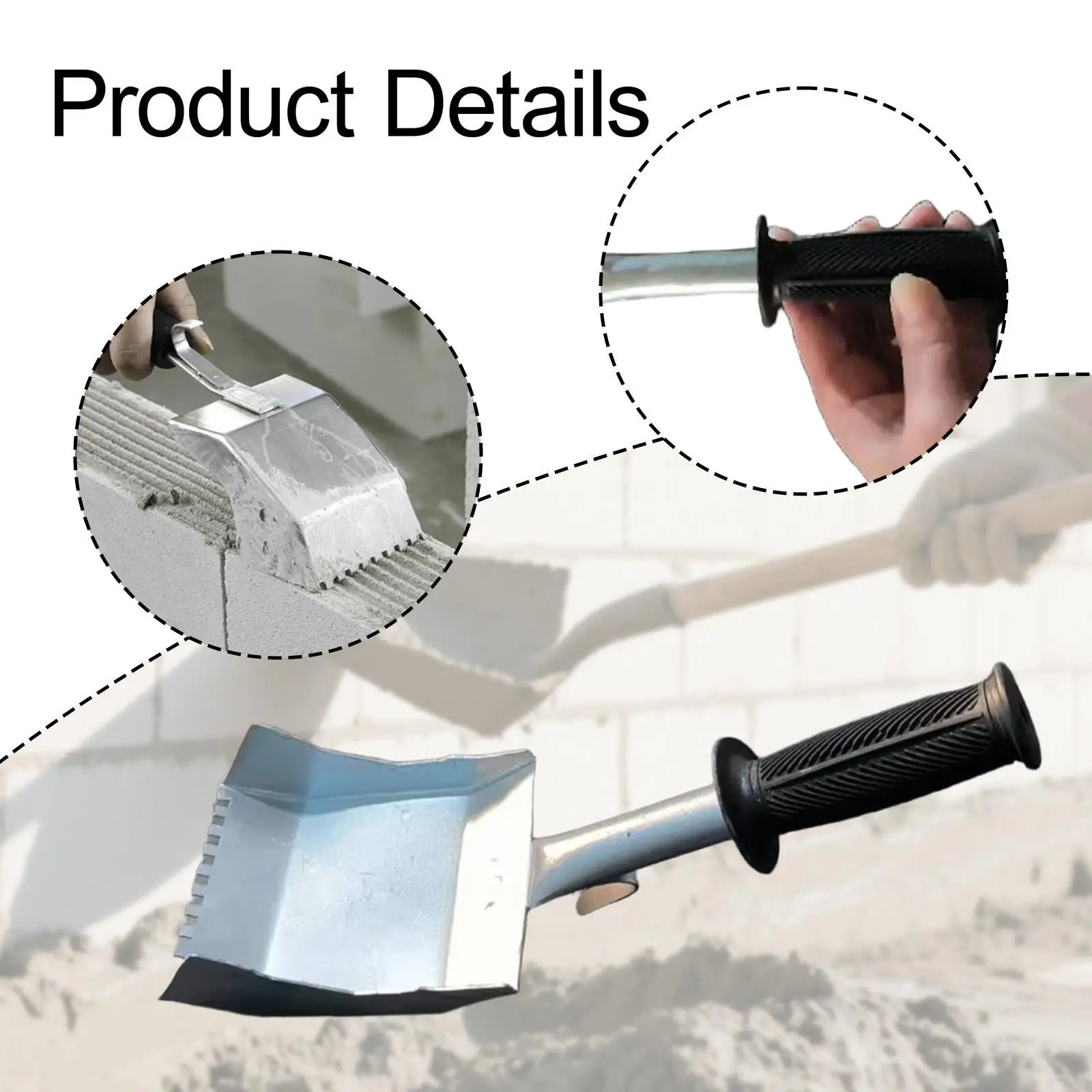 Cement Scoop Bricklaying Tool for Stonework Tile Installation Work Blockwork