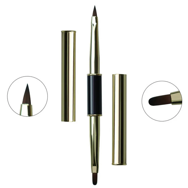 1/7 قطعة المزدوج نهاية مسمار الفن المشارب خطوط بطانة اللوحة فرشاة السائل مسحوق جل الأشعة فوق البنفسجية من الإكليريك تمديد منشئ قلم رسم فرنسي #1