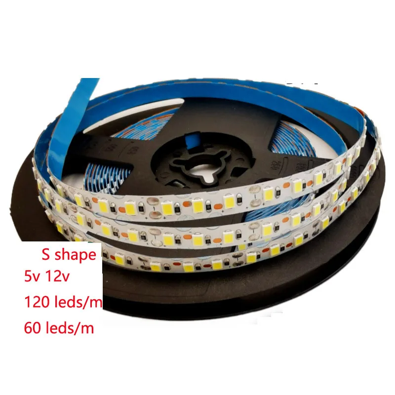 5m 5v 12v S shape Strip Neon Strip Light Source 120 leds/m 60 leds/m Channel Letter Foldable Bendable Letter Shape AD Channel