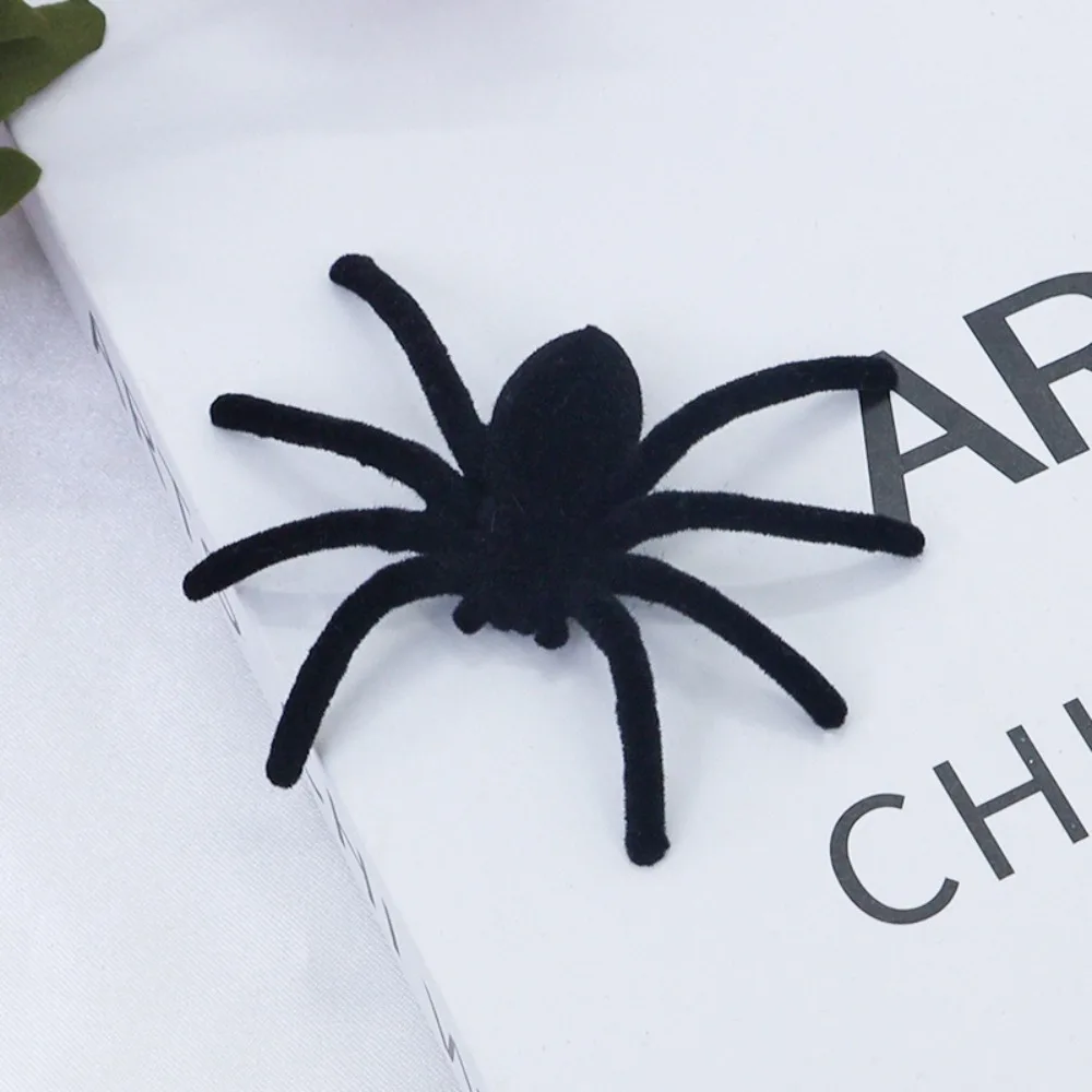 10PCS Spider Model Mini Halloween Plush Spider Simulation Realistic Fake 3D Spider Toy Scary Artificial Spider Bar Decoration