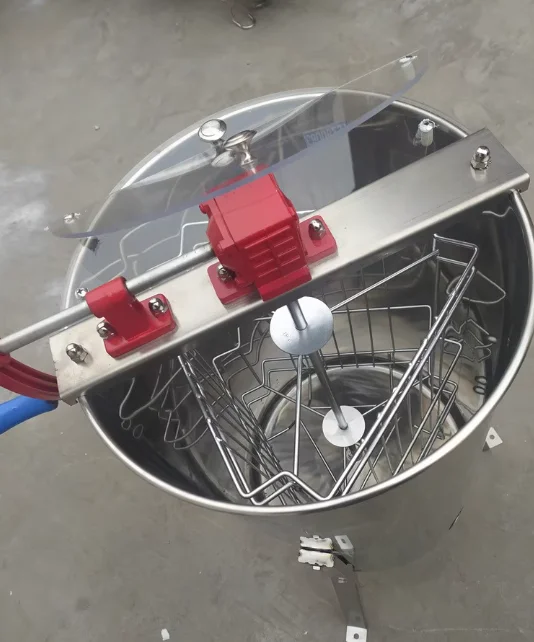 

6-кадровый ручной отцентровый инструмент для извлечения меда для пчеловодства, спиннер для меда из нержавеющей стали