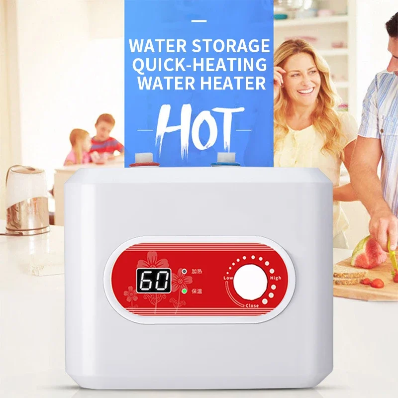 Instant Mini Electric Water Heater 10L Water Storage Fast Heating Digital Display Household Kitchen Water Heater