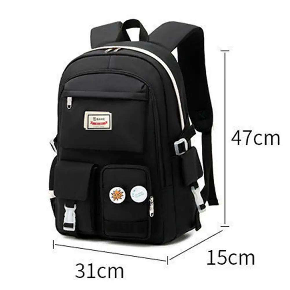 Breathable Teen Girls Backpack Lightweight Storage Popular Smooth Zipper Spacious Capacity Backpack School Bag