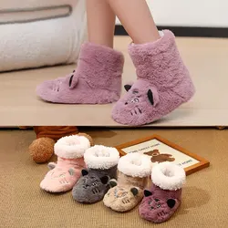 Winter Children Floor Socks Baby Indoor Walking Socks Plush Thickened Baby Anti Slip Shoes Boys Girls Warm Kids Leg Warmers