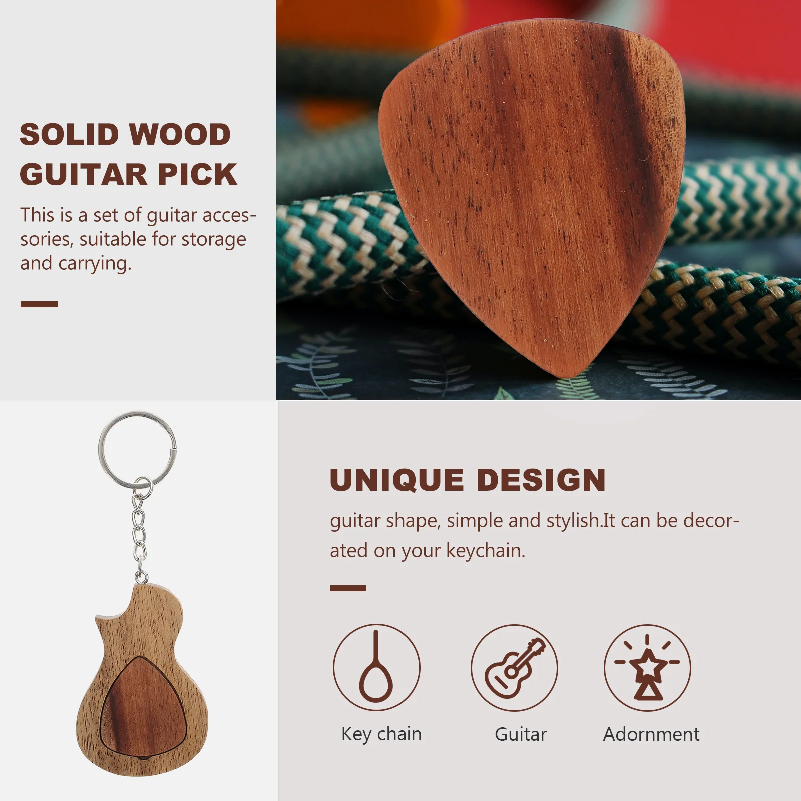 

Guitar Pick Keychain Picks Holder Accessories Plectrum Container Bass