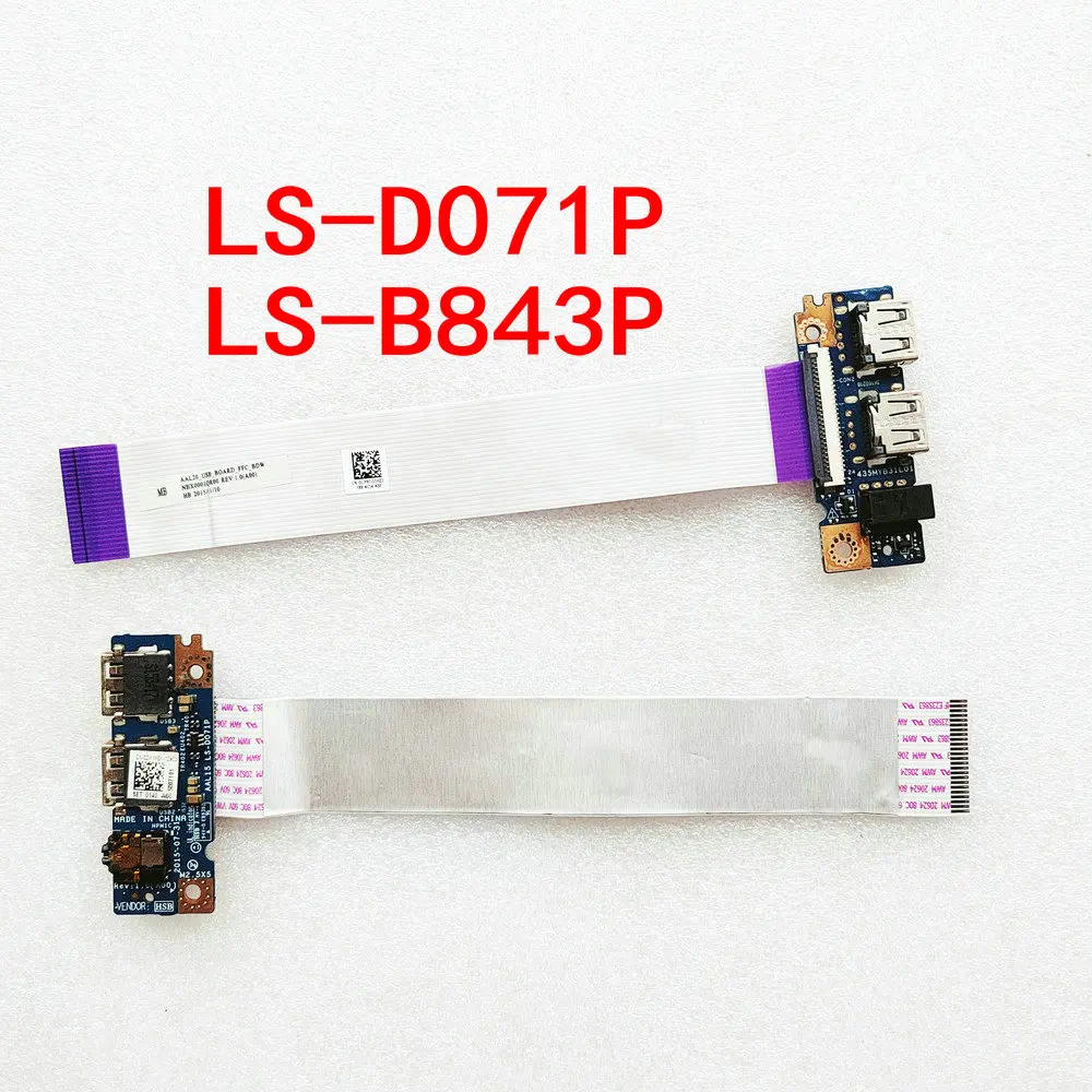 LS-D071P LS-B843P USB Board and Audio Jack Board For DELL 15 5558 5555 5559 5551 P51F AAL15 LS-D071P CN-010R81