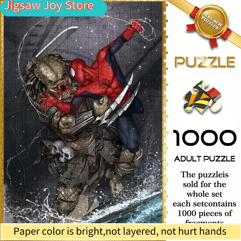 

of Seamless Puzzles Themed Around Marvel'S Spider-Man W1.6-120, Featuring Spider-Man in a Fierce Battle Against Fantastical Cr