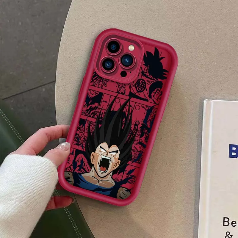 D-Dragon Ball Anime Saiyan Para Apple iPhone 17 16 15 14 13 12 11 Plus Pro Max Olho Escada Capa de telefone