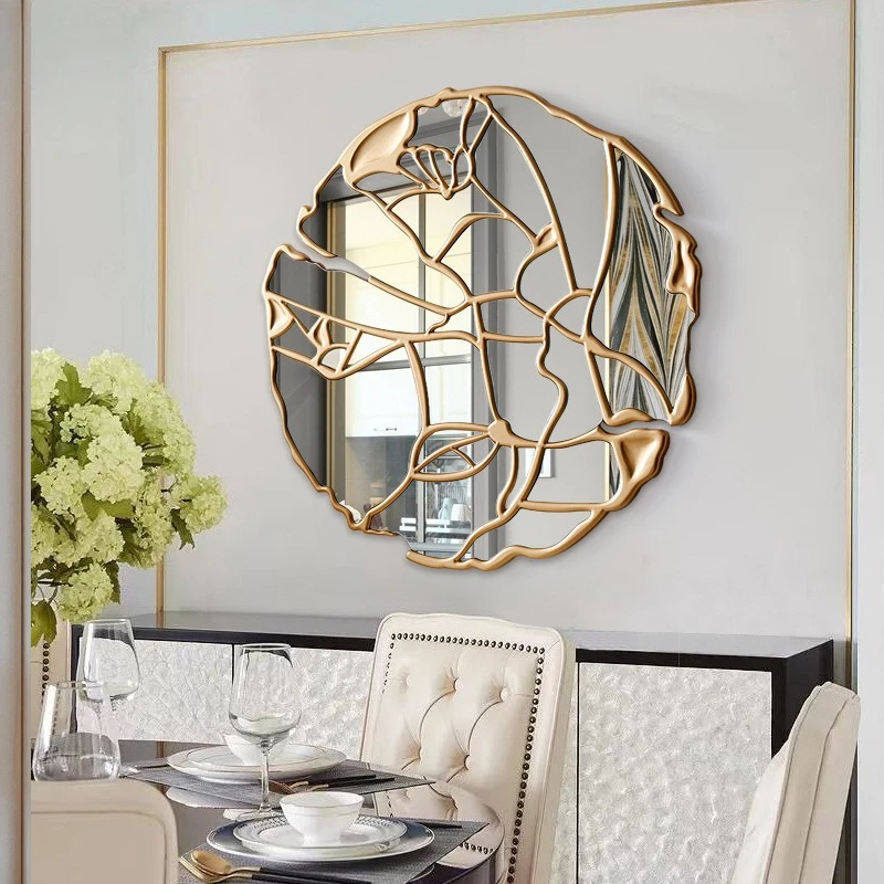 

Light luxury wall decoration wall decoration mirror walls decoration pendant irregular mirror creative background walls decorati