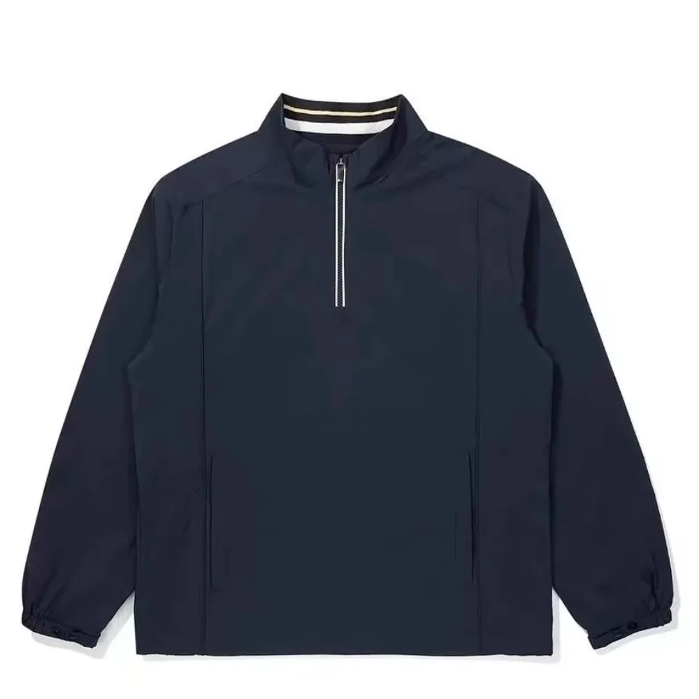 Men's Golf Half-Zip Stand Collar Jacket 2026 Fall New Korean Style Long Sleeve Fashion Casual Versatile Breathable Lightweight