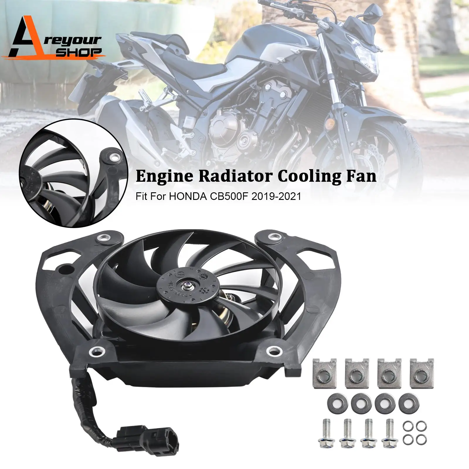 Engine Radiator Cooling Fan Blade for HONDA CB500F CB 500 F 2019-2021