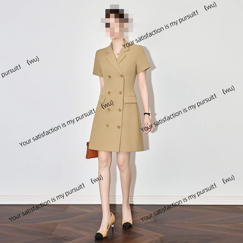 

2502707-Модный темперамент, легкий и знакомый стиль, пригородное платье на талии, высококачественная профессиональная костюмная юбка