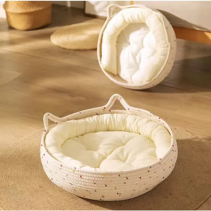 New Four Seasons General Winter Sleeping Home Pet Dog Cat Cotton Rope Cat Dog House Ear Claw Dog Bed