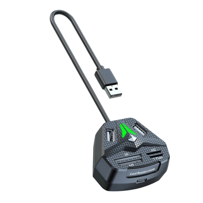 U55B Portable USB 2.0 Docking Station With MS M.2 Card Reader And 2/4 USB Port Enhancing Work Efficiency