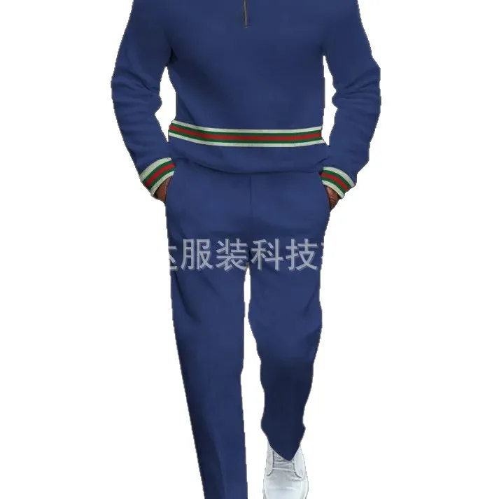 وصل حديثًا بدلة رياضية للرجال لعام 2025 بطباعة رقمية ثلاثية الأبعاد رائجة البيع للأسواق الخارجية